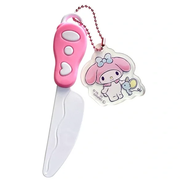 Sanrio My Melody Pink and White Keychain Knife Womens Cute Bag Dangler - Picture 1 of 2